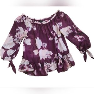 Dynamite S Flowy Off Shoulder Top Bow Sleeves Like NEW Small